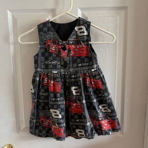 Handmade Toddler Girls 3T Dale Earnhardt Black and Red Race Car Dress